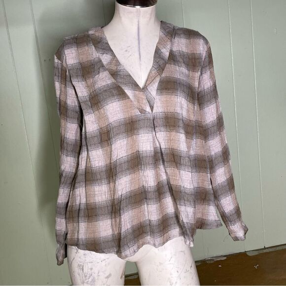 Cotelac Blouse Plaid Women’s Size 0‎ - Picture 1 of 7